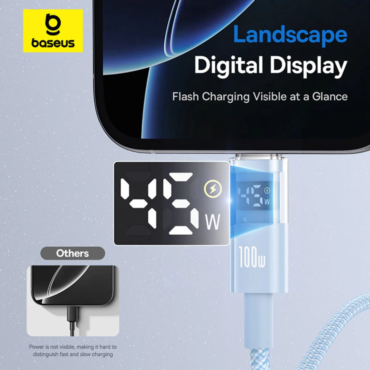 Baseus Display 2 Fast Charging Data Cable USB-C to USB-C 100W - Image 6