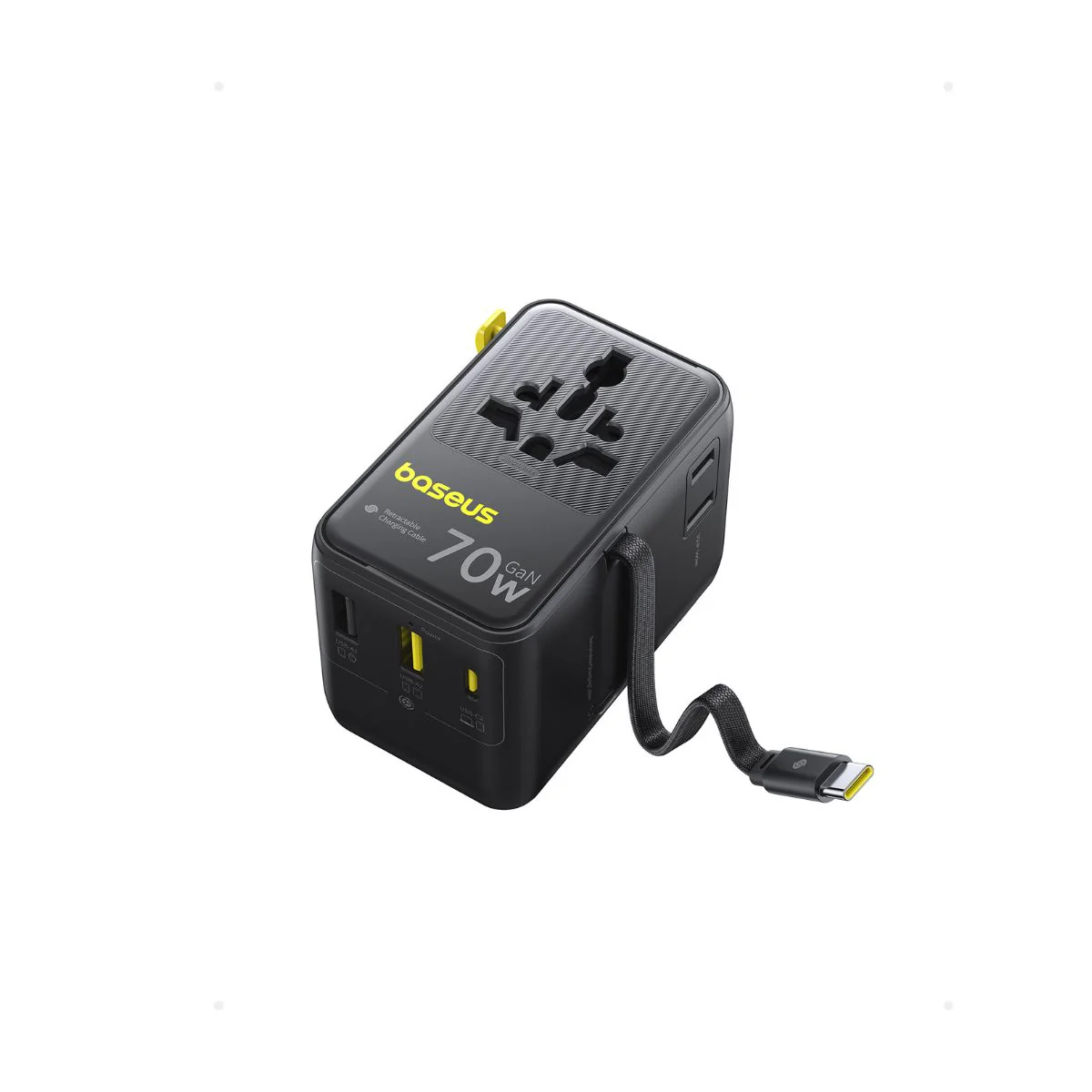 Baseus EnerCore CG11 Universal Travel Adapter 2AC+2U+2C 70W - Image 3