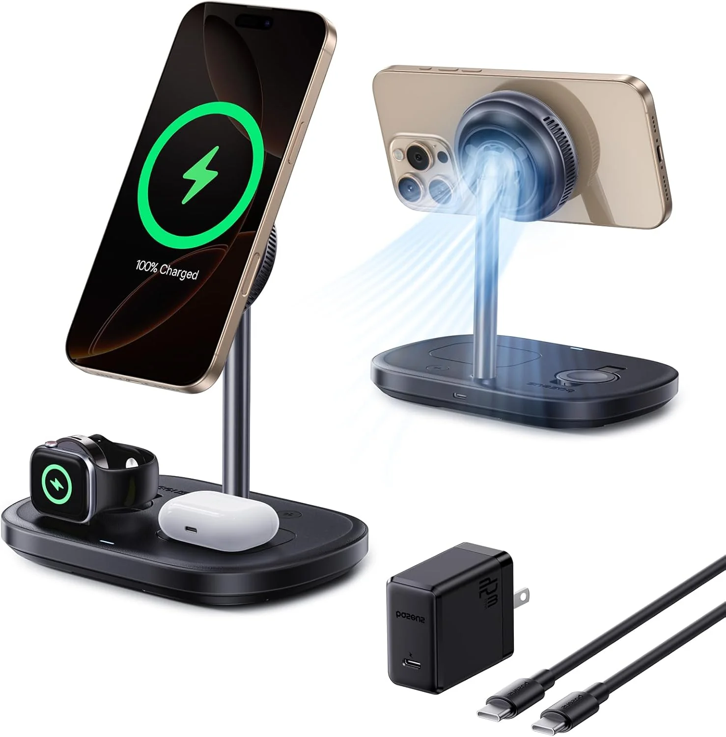 Baseus EnerFill FS41 3-in-1 Wireless Charging Stand - Image 2