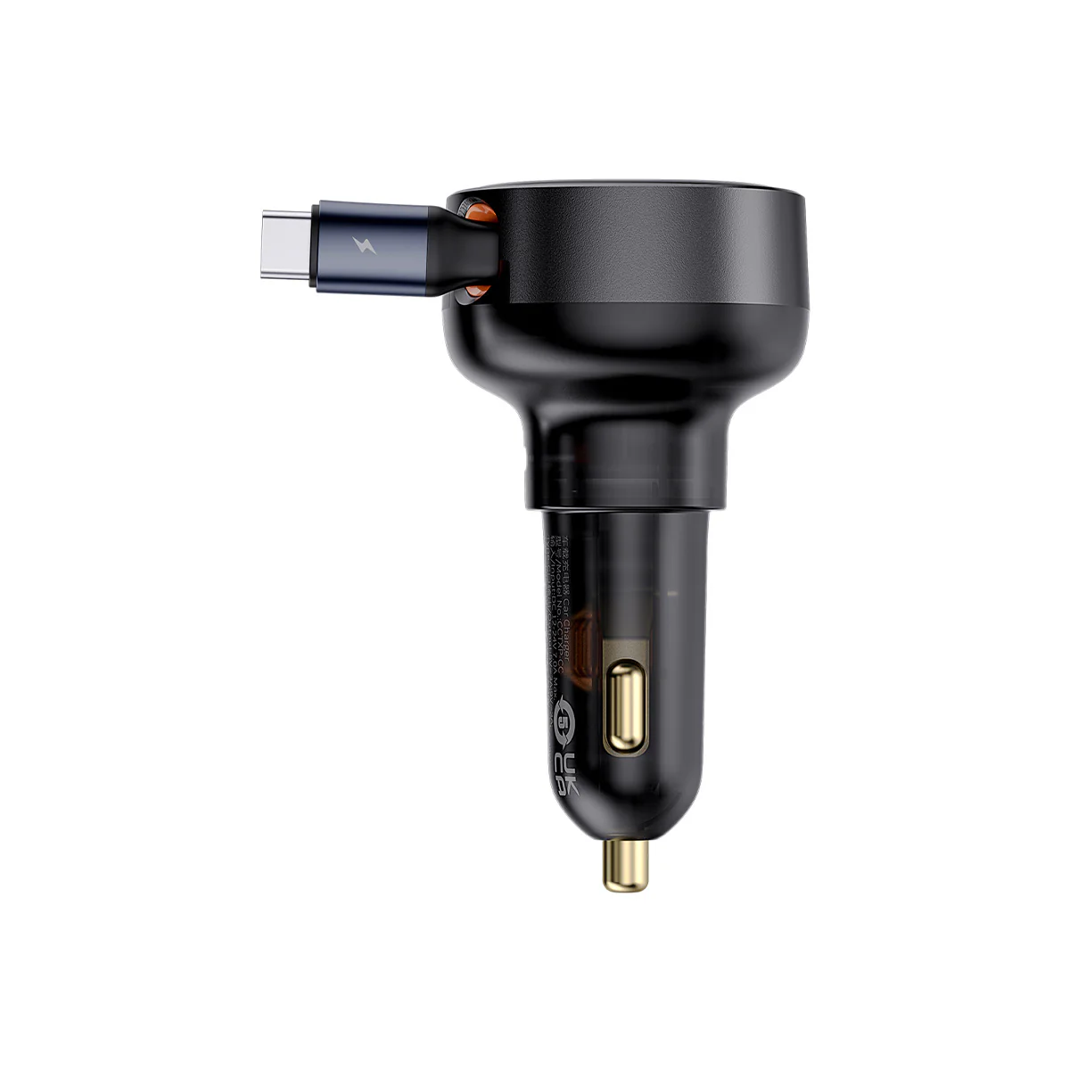 Baseus Enjoyment Pro Retractable USB-C Car Charger 60W - Image 3