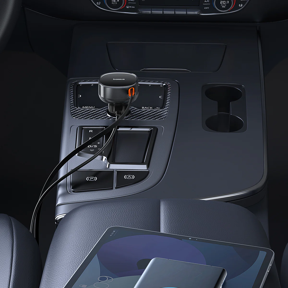 Baseus Enjoyment Pro Retractable USB-C Car Charger 60W - Image 7