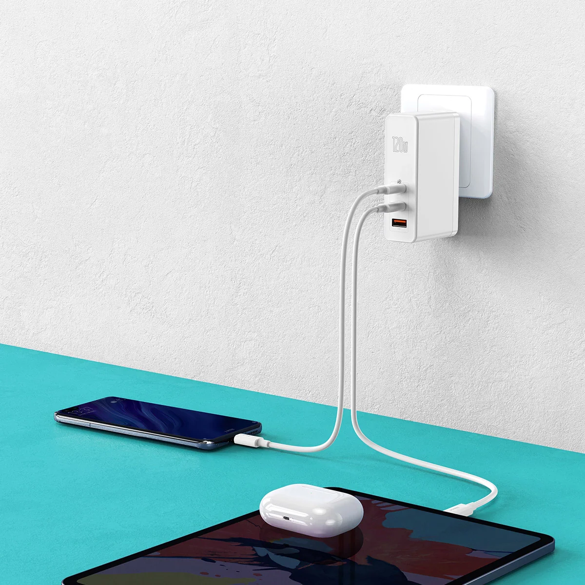 Baseus GaN2 Pro 3 Ports USB-C Fast Charger 120W - Image 8