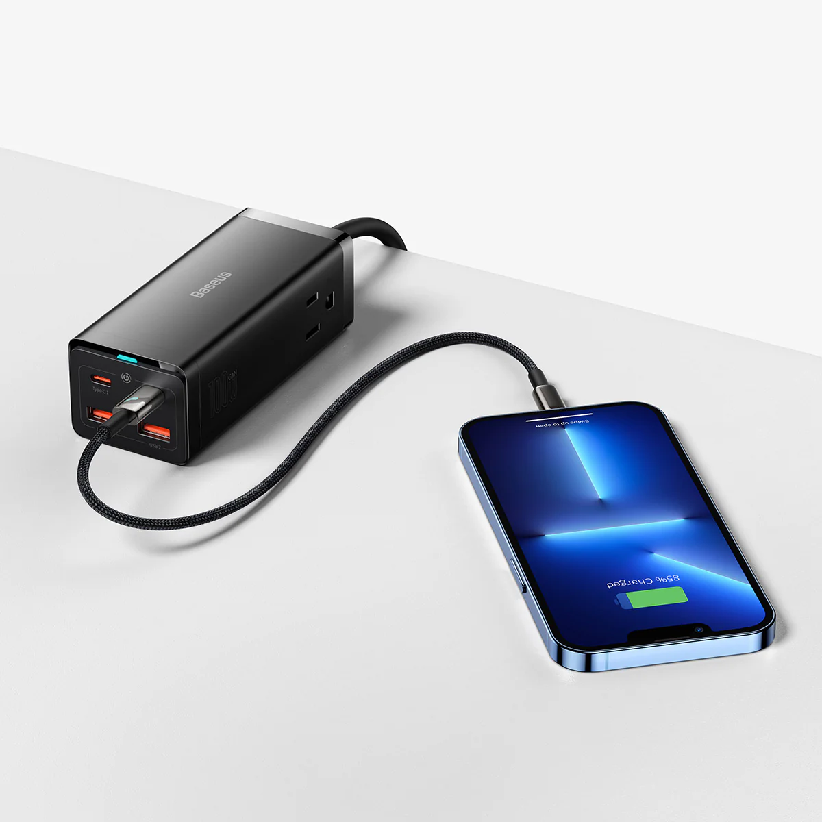 Baseus PowerCombo GaN3 Pro 6 Ports Power Strip 100W - Image 8