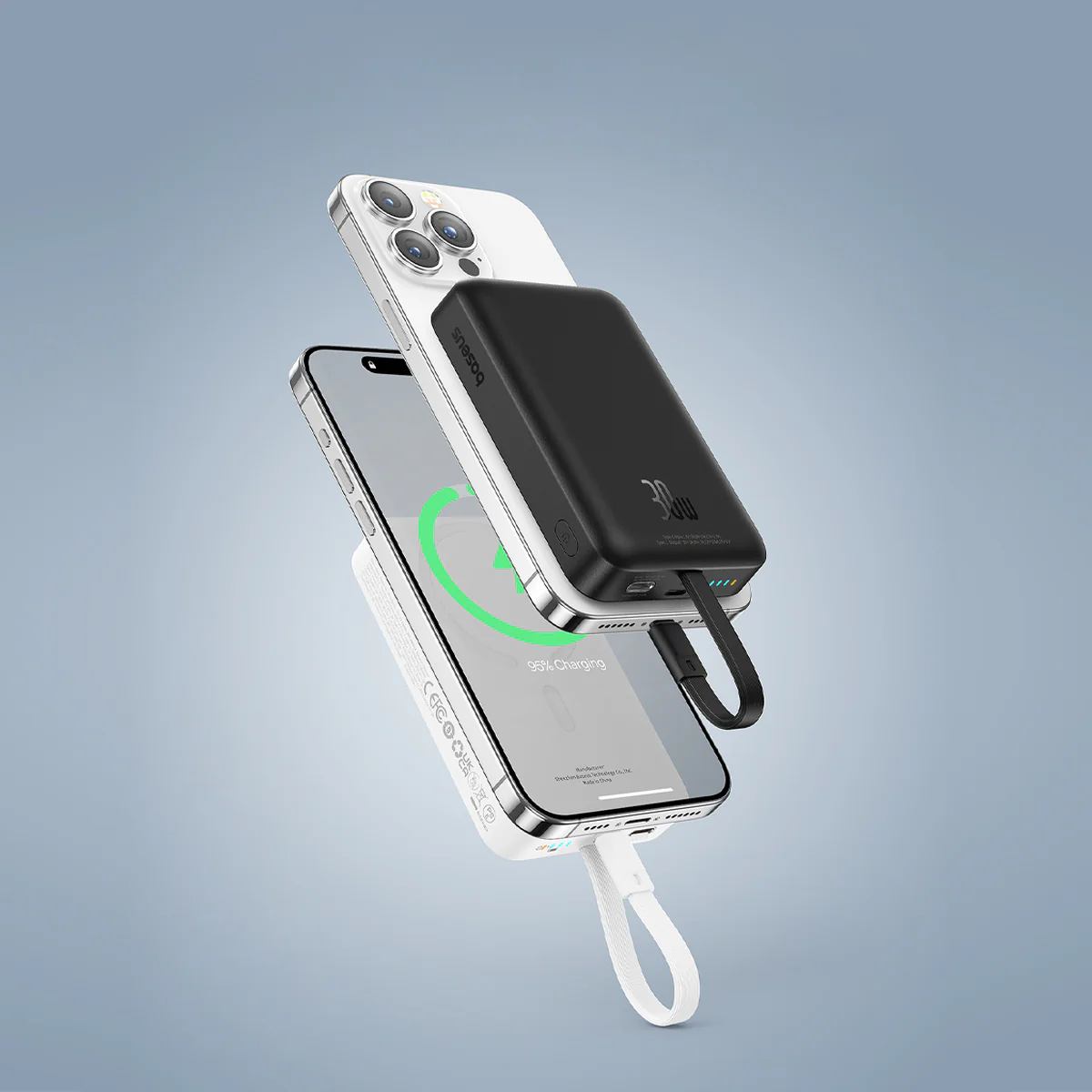 Baseus Magnetic Power Bank 30W 10000mAh With Built-in USB-C Cable - Image 14