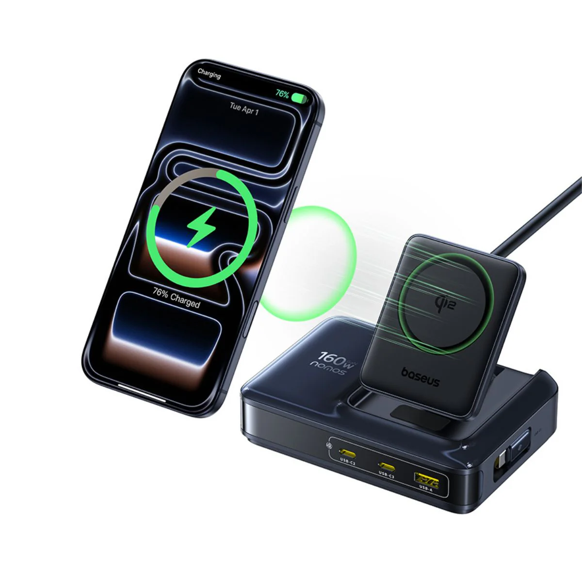 Baseus Nomos NH21 5-in-1 Desktop Charging Station 160W - Image 4