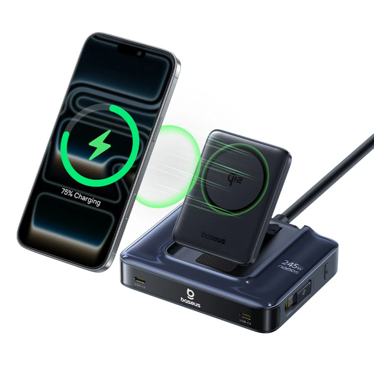 Baseus Nomos NH21 6-in-1 Desktop Charging Station 245W - Image 4
