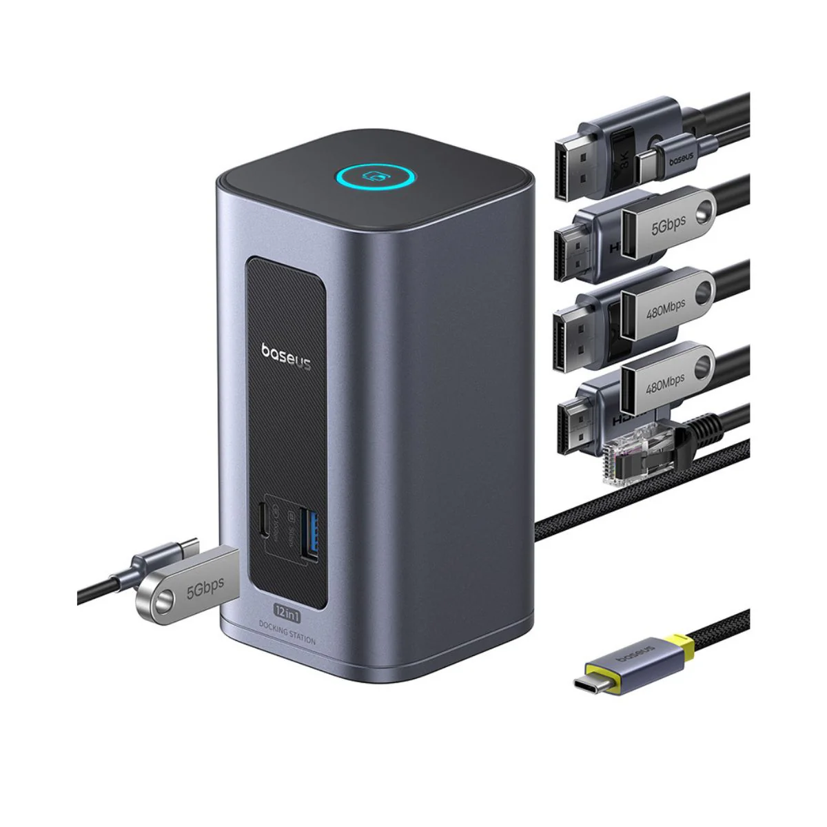 Baseus Nomos NU1 Air Mac 12-in-1 Docking Station - Image 3