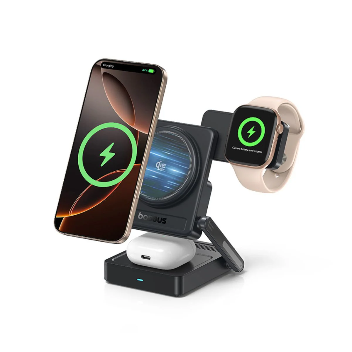 Baseus PicoGo AF21 3-in-1 Qi2.2 Wireless Charger - Image 3
