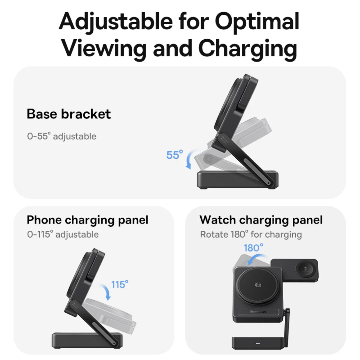 Baseus PicoGo AF21 3-in-1 Qi2.2 Wireless Charger - Image 9