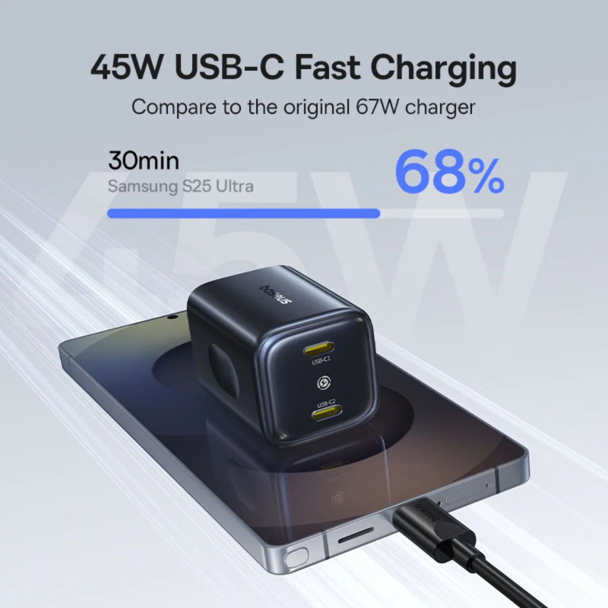 Baseus PicoGo AN13 Fast Charger 2C 45W - Image 9