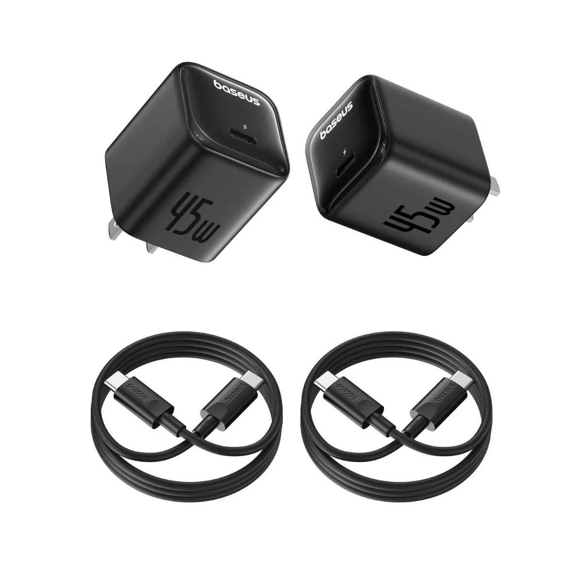 Baseus PicoGo GaN USB-C Charger 45W 2 Pack - Image 3