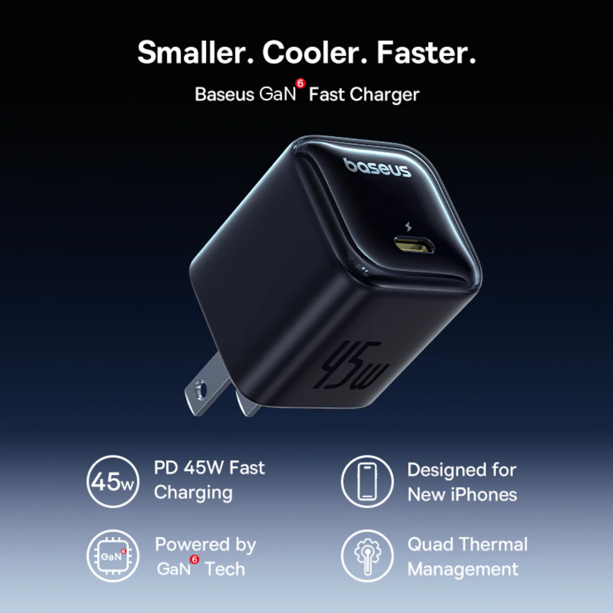 Baseus PicoGo GaN USB-C Charger 45W 2 Pack - Image 6