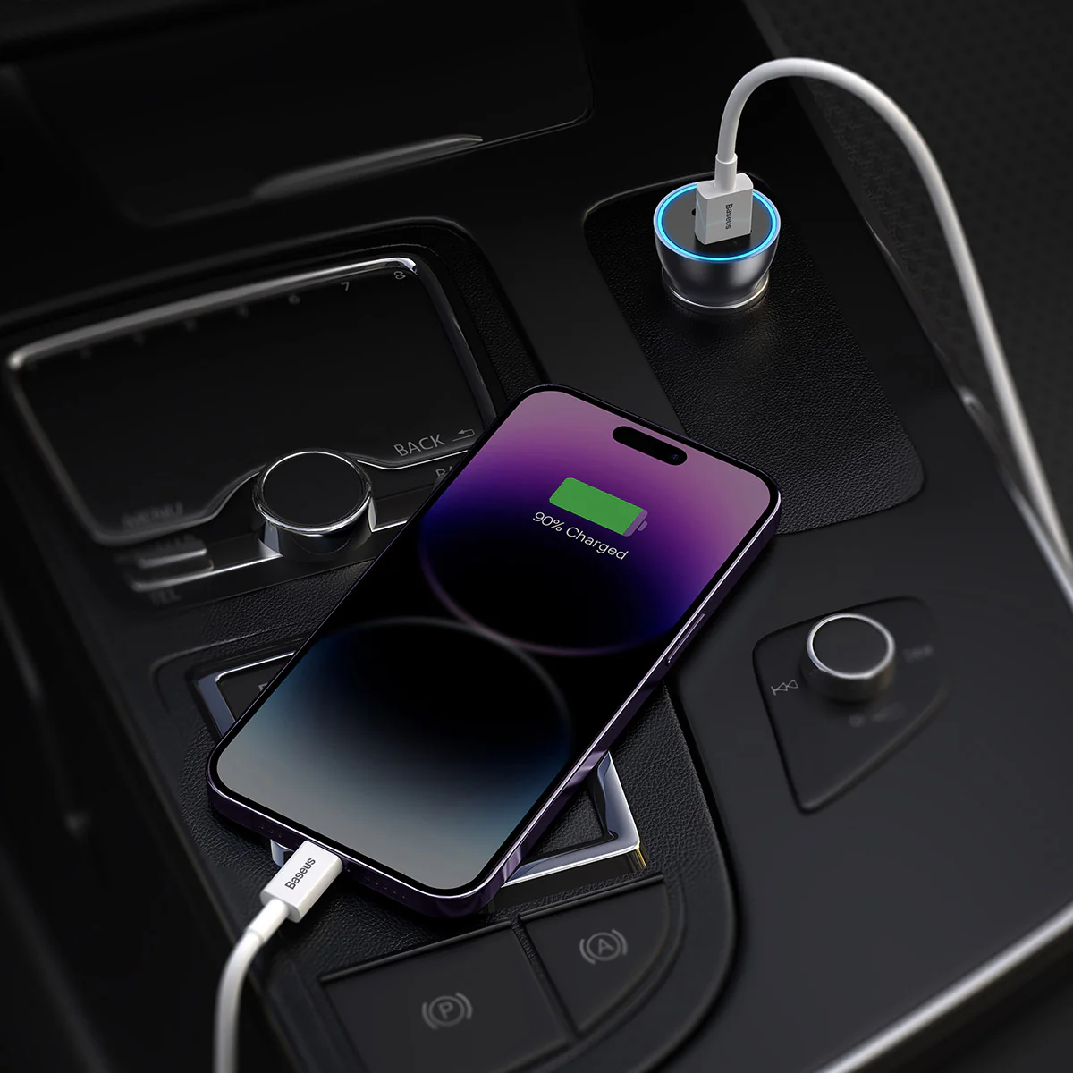 Baseus USB-A+USB-C Car Charger 60W - Image 7