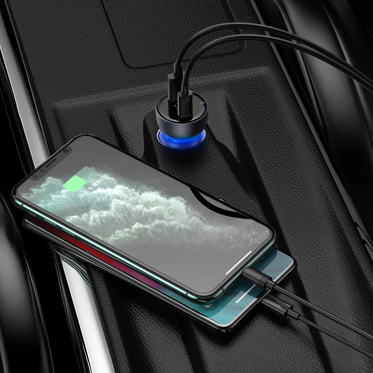 Baseus USB-A+USB-C Car Charger 65W - Image 8